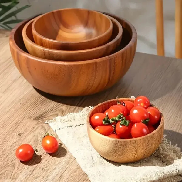 Tigela de Salada de Madeira de Acácia - Vitrine One