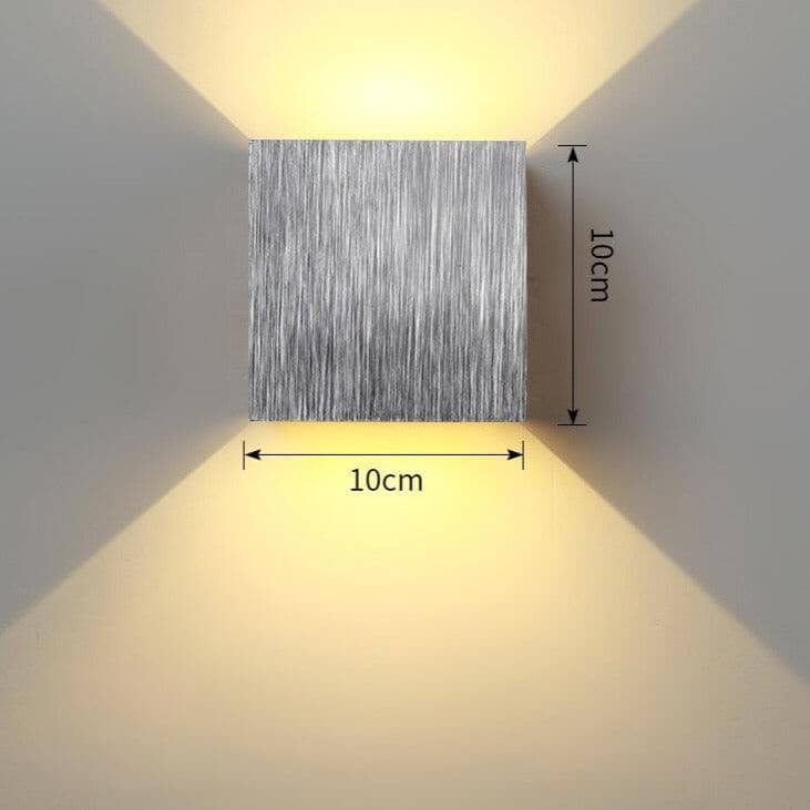 Arandela em alumínio - Prata escovado [Iluminação - Acessorios de Iluminação - Arandela] - Arandela em alumínio - Prata escovado Vitrine One luz quente 