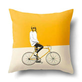 Capa de Almofada Yellow Bike [ Quarto - Almofadas - Capas ] - Capa de Almofada Yellow Bike Vitrine One 