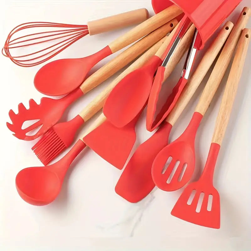 Conjunto 11 Utensílios de Cozinha Vitrine One Vermelho 