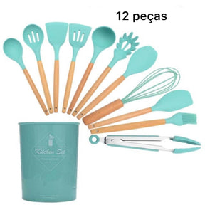 Conjunto de Utensílios Silicone KitchenGlow