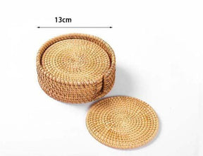 Conjunto de Descansos a Mesa Rattan - 6 peças