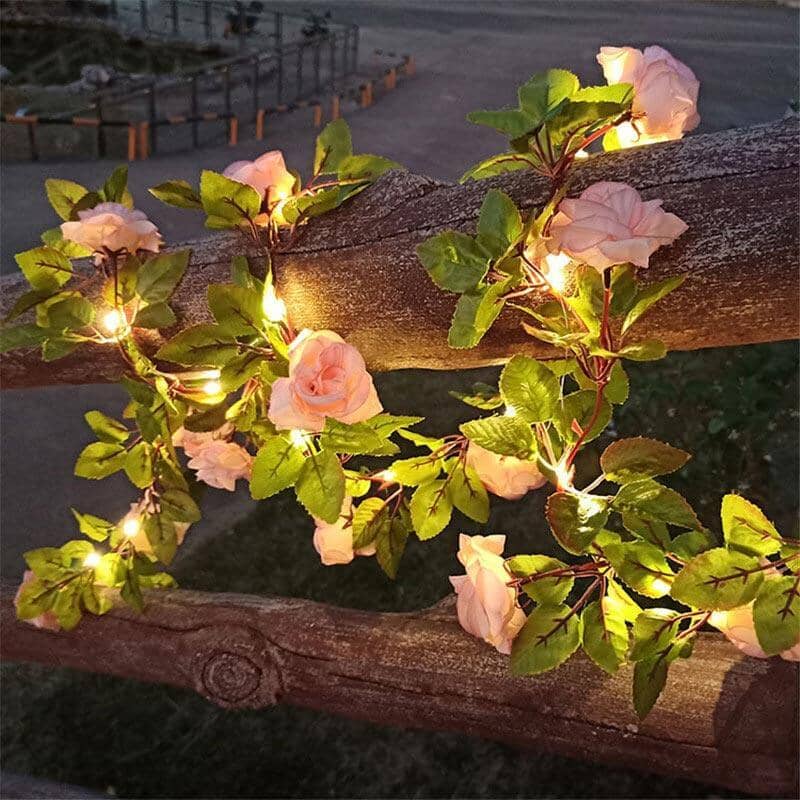 Fio de Luzes Flores Rosa Champagne Fios de Luzes Vitrine One 