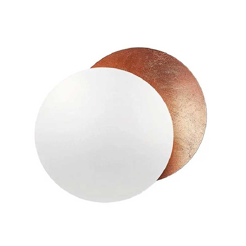 Luminária de Parede Arandela Eclipse Luminária de Parede Vitrine One Branco com cobre 20 cm 