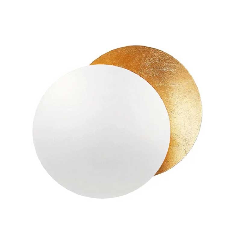 Luminária de Parede Arandela Eclipse Luminária de Parede Vitrine One Branco com latão 20 cm 