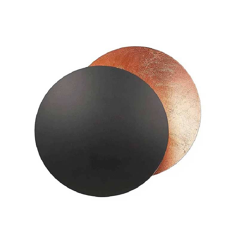 Luminária de Parede Arandela Eclipse Luminária de Parede Vitrine One Preto com cobre 20 cm 