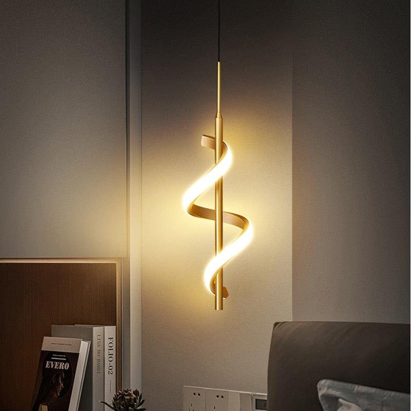 Pendentes & Arandelas Curvas em led - design moderno