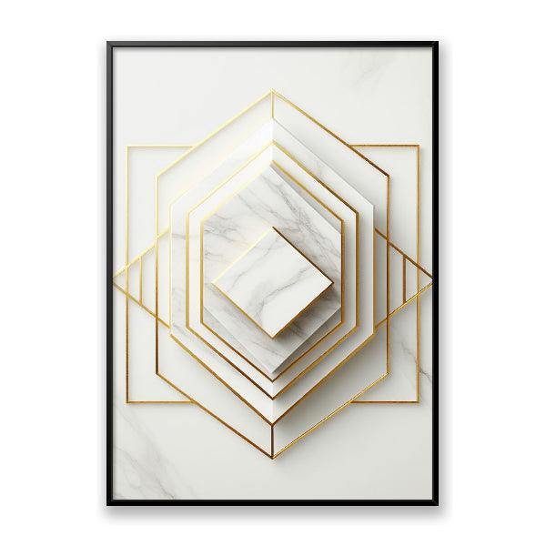 Quadro Caleidoscópio Dourado