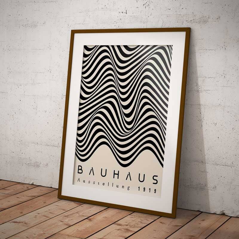 Quadro Decorativo Bauhaus Design Ausstellung 1919 Ondas Quadros Decorativos Vitrine One 