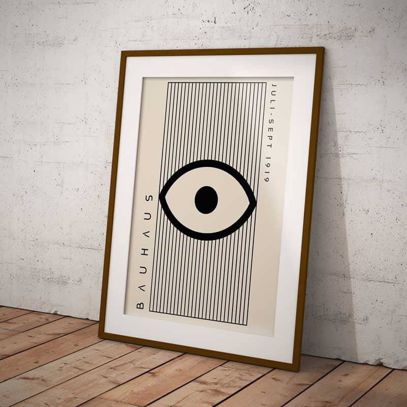 Quadro Decorativo Bauhaus Design Juli-Sept 1919 Eye Quadros Decorativos Vitrine One 