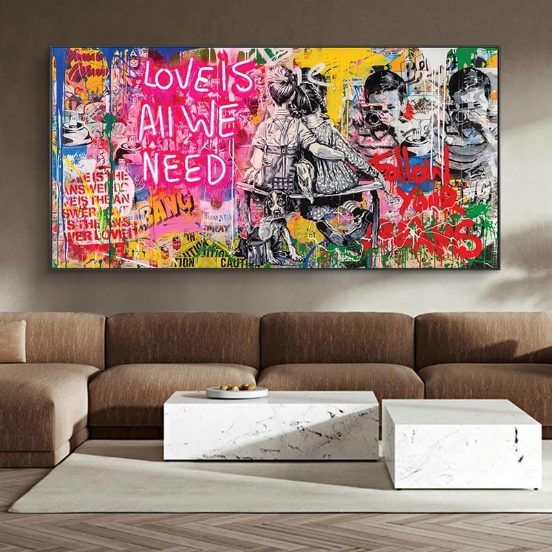 Quadro Decorativo Love Is All We Need Quadros Decorativos Vitrine One 