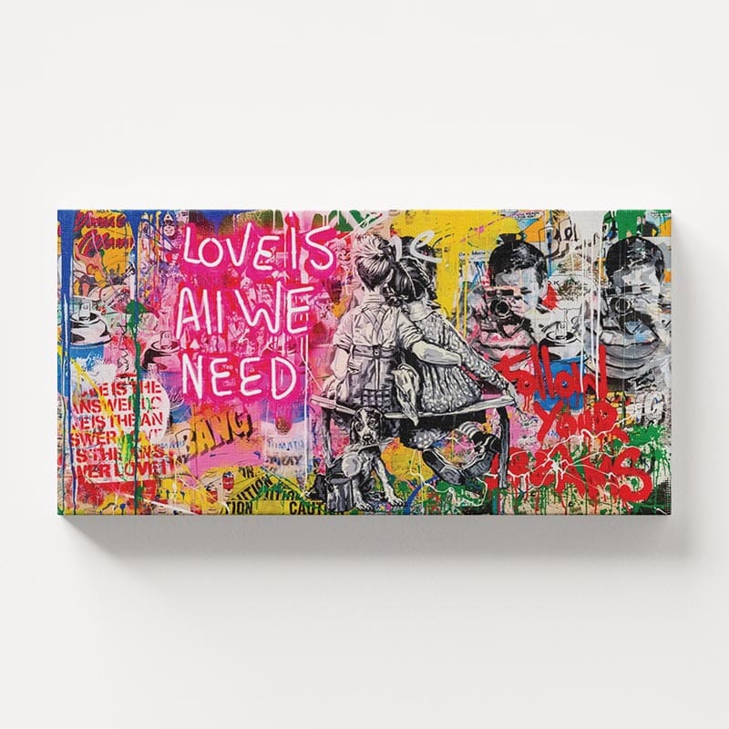 Quadro Decorativo Love Is All We Need Quadros Decorativos Vitrine One 80x40cm 