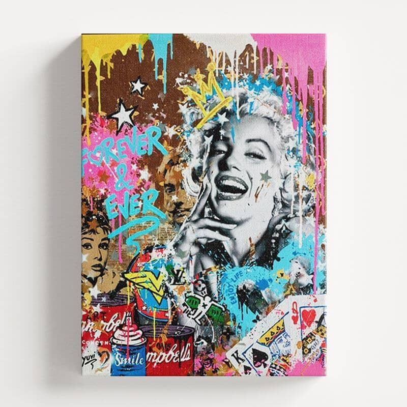 Quadro Decorativo Pop Art Graffiti Marylin Forever Quadros Decorativos Vitrine One 40x60cm 