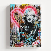 Quadro Decorativo Pop Art Graffiti Marylin Love Quadros Decorativos Vitrine One 40x60cm 