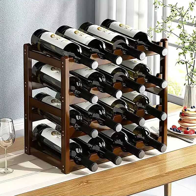 Suporte para Vinhos de Madeira Adega Suporte para Vinhos Vitrine One 